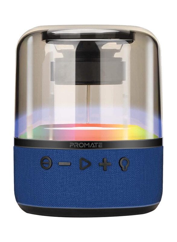 

Promate Bluetooth Speaker with 360-Degree HD Sound, Blue