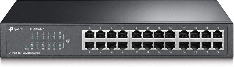 

TP-Link 10/100Mbps Ethernet Switch with 24-Ports for Rack-Mount & Desktop, TL-SF1024D, Black