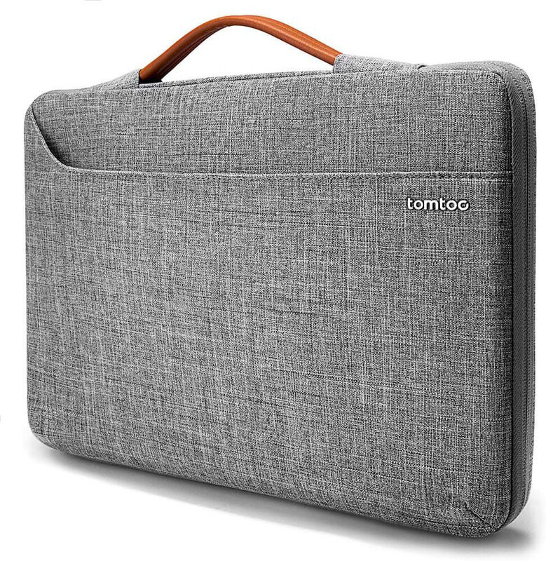 

Tomtoc 13.5-Inch 360 Protective Notebook Briefcase Laptop Sleeve for Microsoft Surface Book 2 & 1/MacBook Air/Pro, A22-C01G01, Grey