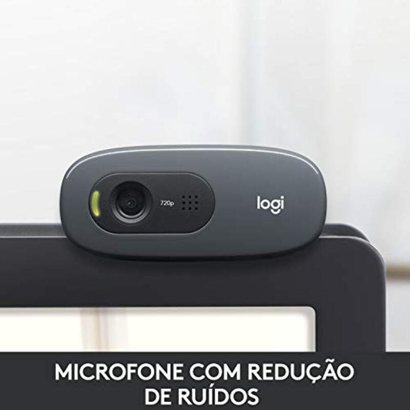 Logitech C270 HD Webcam, 960-000694, Black