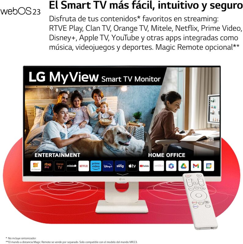 LG Smart 27SR50F-W.AEU trousers for PC 68.6 cm 27" 1920 x 1080 pixels Full HD LED White.