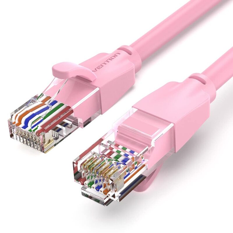 Vention 1-Meter IBE Series Cat6 UTP Patch Cable, RJ45 Male to RJ45, Pink