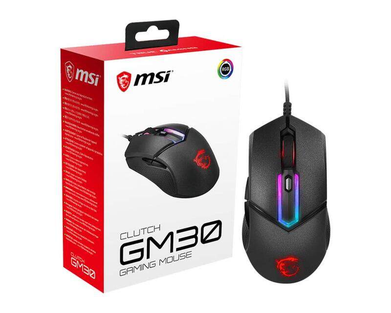 

MSI Clutch Gm30 6200 Dpi Adjustable Omron Switch Wired Gaming Mouse, Black