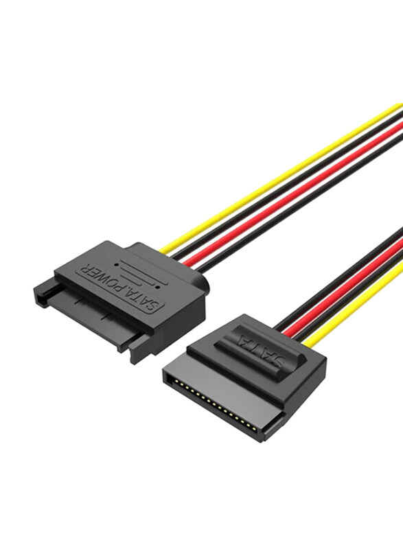 

Vention 0.3-Meter KDABY SATA 15P Power Extension Cable, Red/Yellow/Black