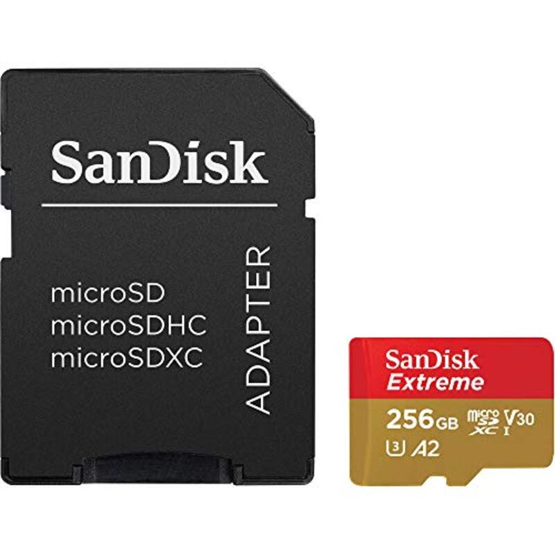 Sandisk 256 GB Extreme microSDXC Memory Card with Adapter