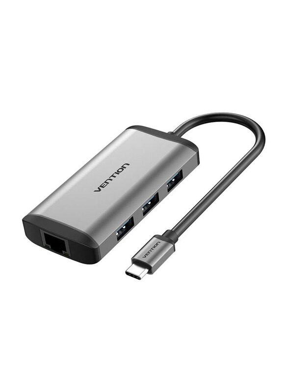 

Universal Vention USB C Hub, USB-C Adapter for MacBook, Laptop, Galaxy S20+,iPad Pro, Grey
