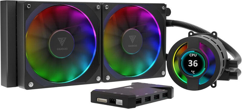 

Gamdias Chione P3-240u Aio Liquid Cooler, Black