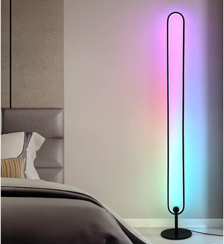 

Gadgeton LED Curved Corner Duo RGB Floor Lamp with Remote & App Control, Multicolour