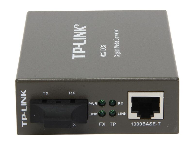 TP-Link Gigabit Ethernet Media Converter, MC210CS, Black