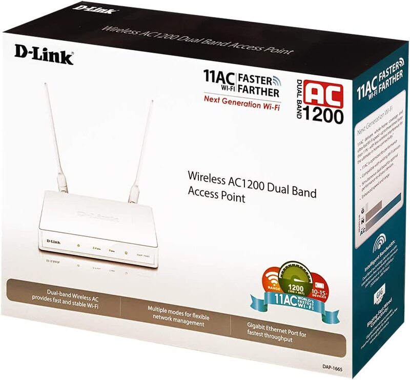 D-Link Dual Band Access Point, AC1200, White