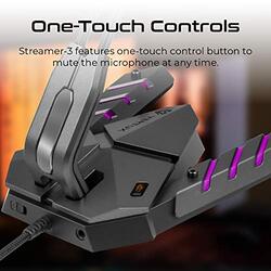 Vertux Streamer-3 High Intensity Anti-Vibration Omni-Directional Adjustable Microphone, Black