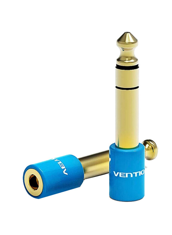 

Vention Finish Audio Cables, 3.5 mm Jack to 6.5 mm Jack for Headphones, Blue/Gold