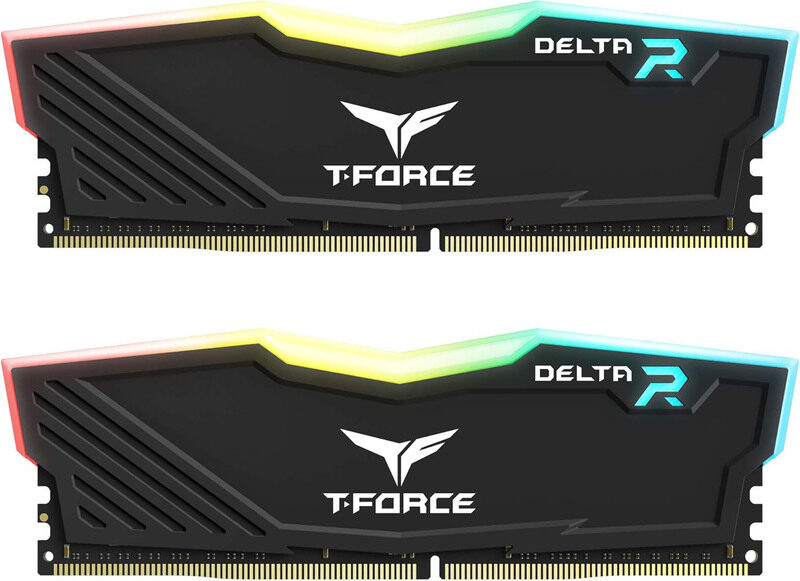 

T-Force Delta RGB DDR4 Gaming Memory, 2 Pieces x 8GB, Black