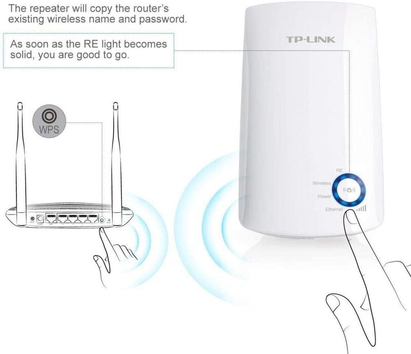 TP-Link TL-WA850RE 300Mbps 802.11n/g/b wifi Repeater Wireless Extender, RJ45 Ethernet Port, White