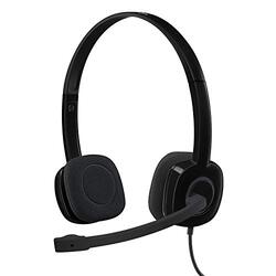 Logitech H151 Wired Over-Ear Stereo Headset with Rotating Noise Cancelling Microphone, Black
