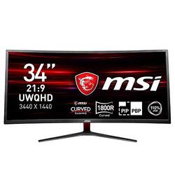 Msi 34 Inch Quad HD Curved Ultrawide FreeSync LED Gaming Monitor, MAG341CQ, Black