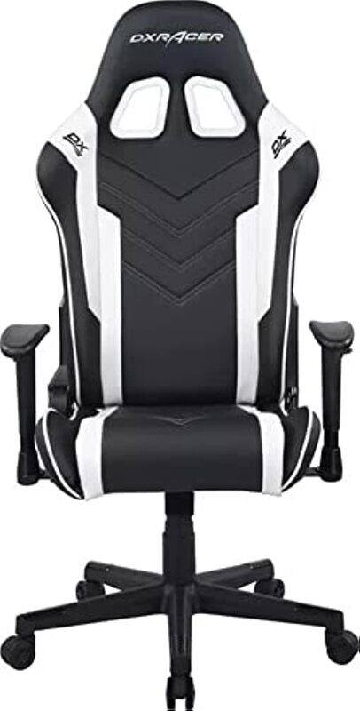 

DXRacer Prince Series P132 Gaming Chair, 1D Armrests with Soft Surface, Black and White