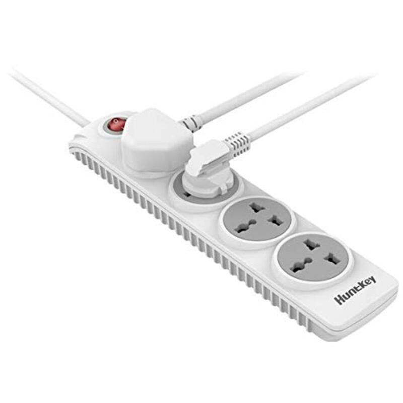 Huntkey 4-Sockets Power Extension with 3-Meter Cable, Szn401, Multicolour