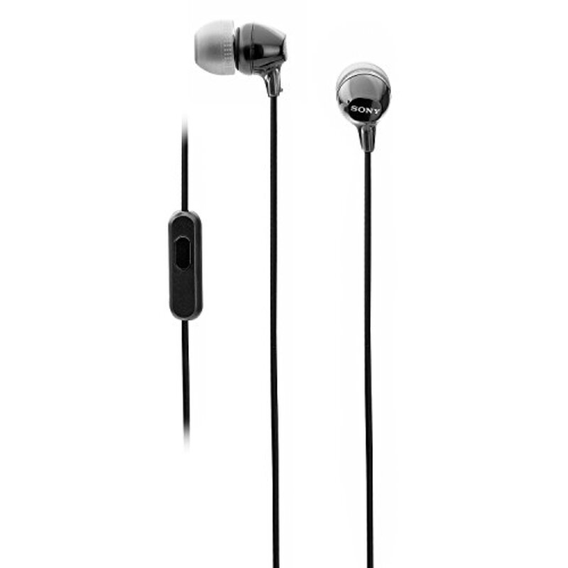 Sony MDREX15AP Wired In-Ear Headphones with Mic, Black
