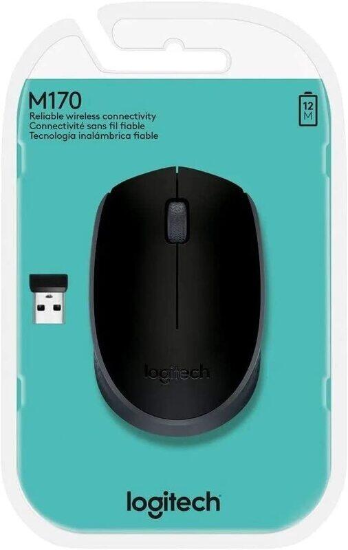 Logitech M170 Wireless Optical Mouse, Black