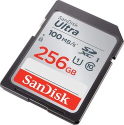 Sandisk 256GB Ultra SDXC UHS-I 100MB/S C10 U1 Full HD Memory Card, SDSDUNR-256G-GN6IN, Multicolour