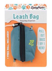 Zippy Paws Dog Poo Bag Dispenser with Leash, Green/Black