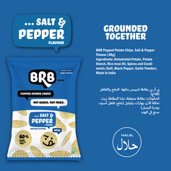 BRB Popped Potato Chips Salt & Pepper 48g