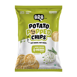 BRB Popped Potato Chips Sour Cream & Herbs 48g