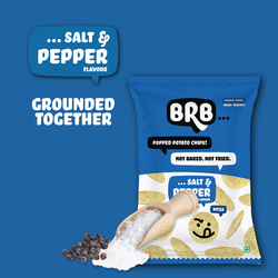 BRB Popped Potato Chips Salt & Pepper 48g