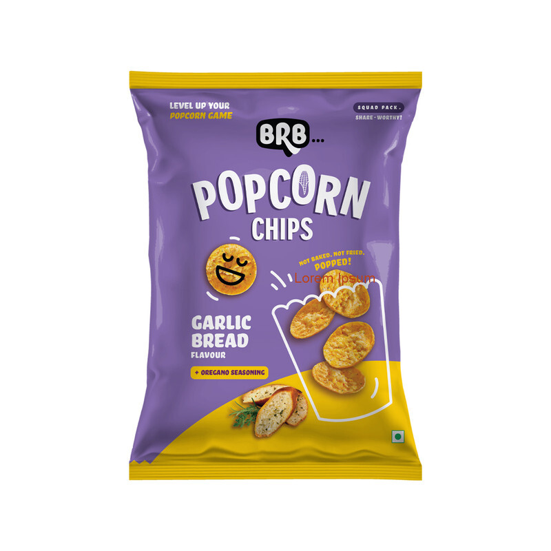 BRB Popcorn Chips Garlic Bread 48g