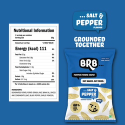 BRB Popped Potato Chips Salt & Pepper 48g
