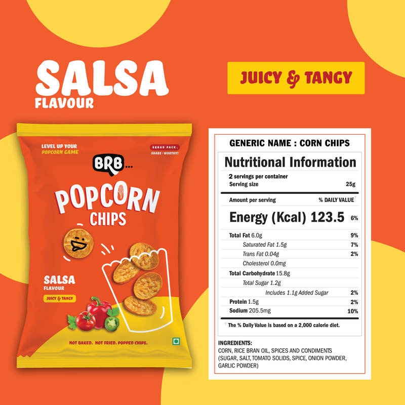 BRB Popcorn Chips Salsa Flavour 48g