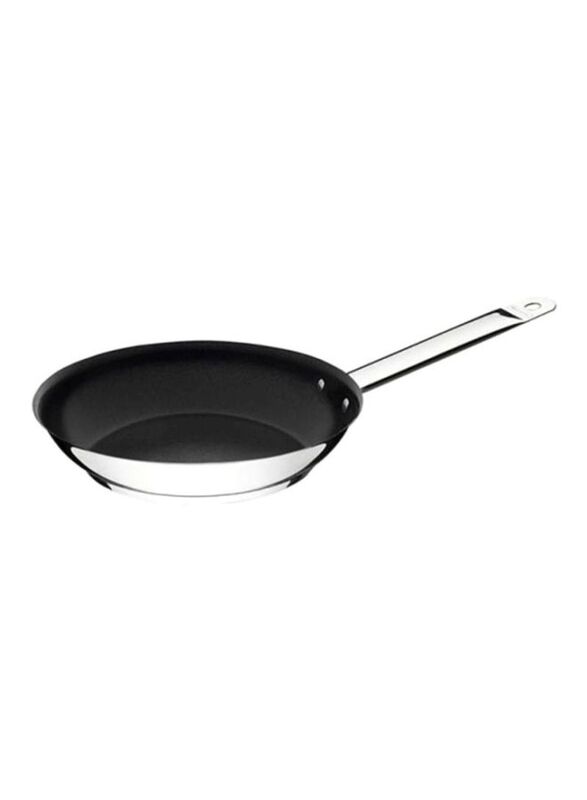 Tramontina 26cm Stainless Steel Frying Pan, Black/Silver