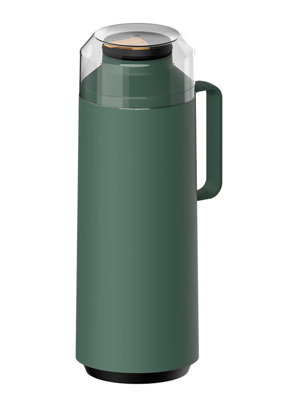 

Tramontina 1 Ltr Plastic Thermal Beverage Dispenser with Glass Liner and Plastic Lid, Green