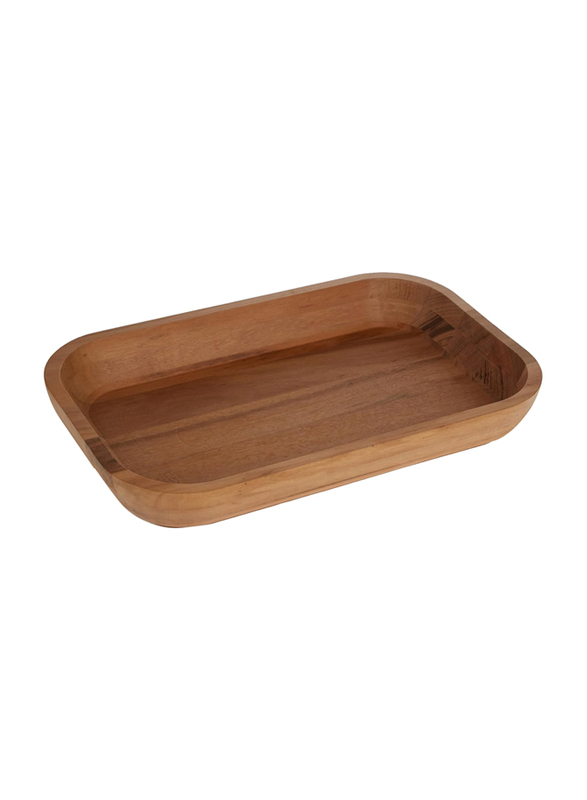 

Tramontina 40x25cm Muiracatiara Wood Rectangular Barbecue Serving Dish with Varnish Finish, Brown