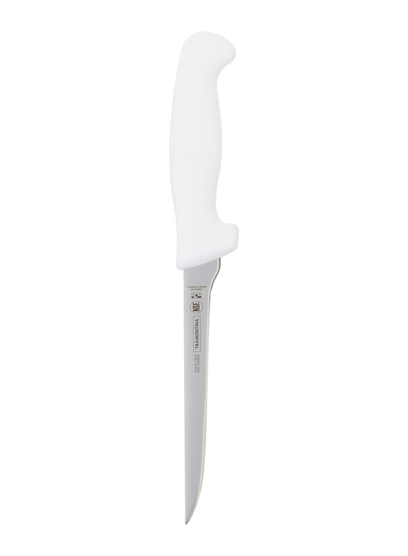 

Tramontina 6-inch Professional Boning Knife with Stainless Steel Blade and Polypropylene Handle with Antimicrobial Protection, 24603086, White/Silver