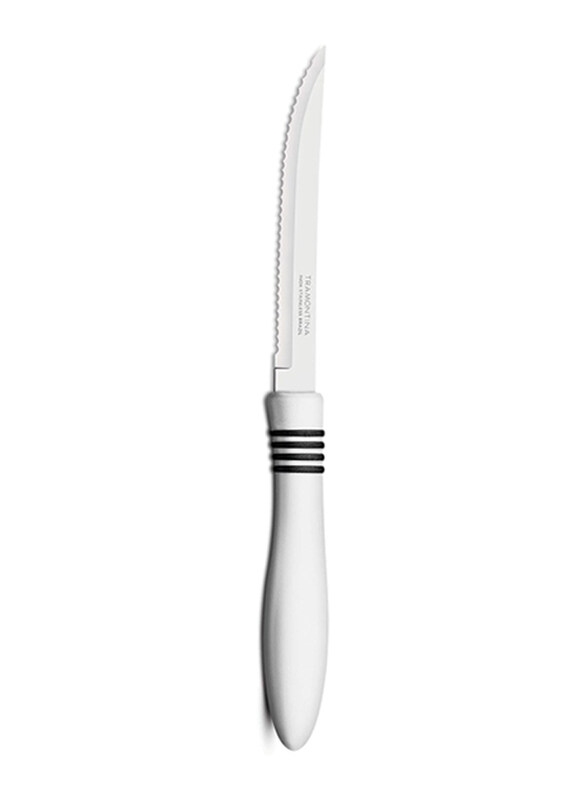 

Tramontina 2-Piece Core & Core Steak Knives with Stainless Steel Blade & Polypropylene Handle, 23450285, Silver/White