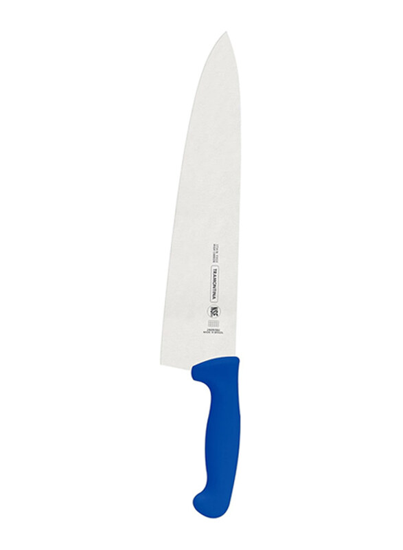 

Tramontina 12-inch Professional Meat Knife with Stainless Steel Blade and Polypropylene Handle with Antimicrobial Protection, 24609012, Blue/Silver