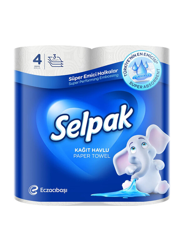 

Selpak Kitchen 3Ply Towel Paper, 4 Rolls