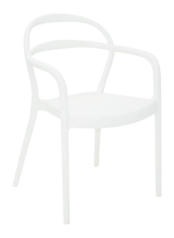 

Tramontina Sissi Polypropylene and Fiberglass Chair with Armrests, White