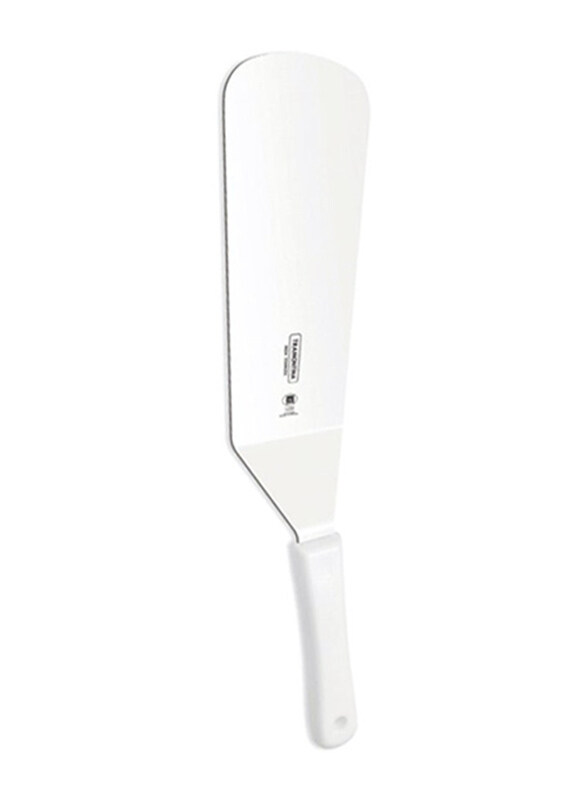 

Tramontina 9x3 Inch Professional Frying Spatula with Stainless Steel Blade and White Polypropylene Handle, White/Silver