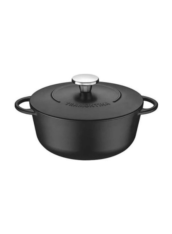 

Tramontina 24cm Trento Enamelled Cast Iron Dutch Oven, 20906024, Black