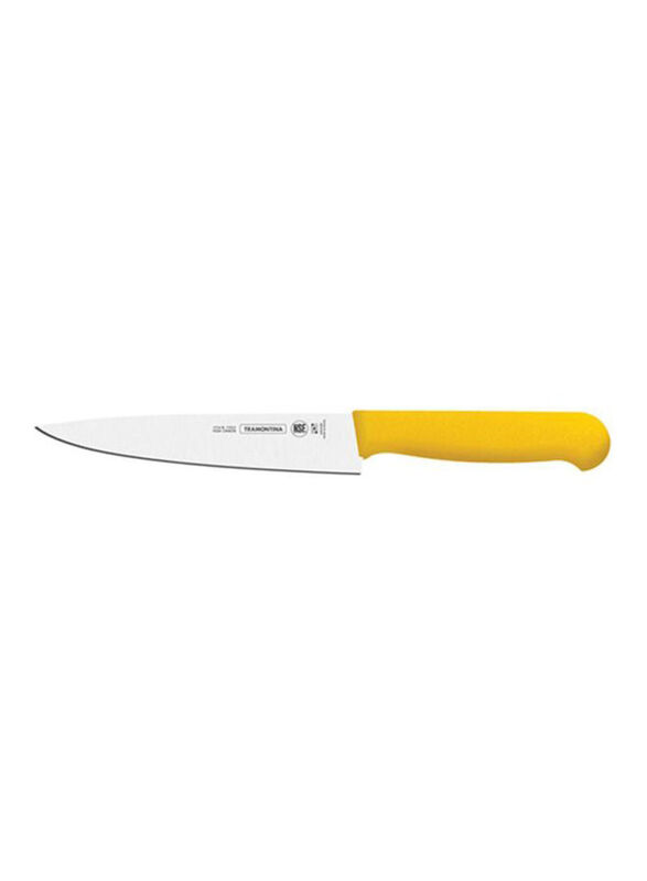 Tramontina 6-inch Stainless Steel Meat Knife, Yellow/Silver