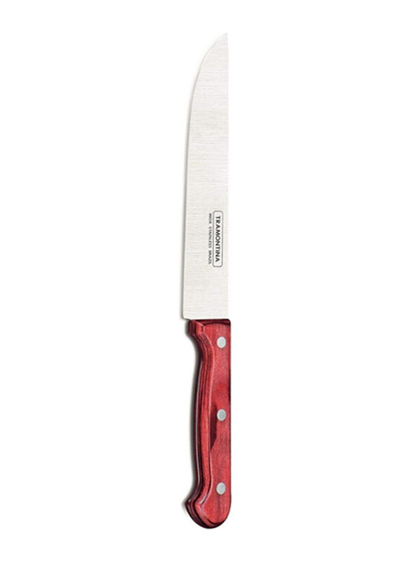 

Tramontina 7-Inch Polywood Kitchen Knife with Stainless Steel Blade and Dishwasher Safe Treated Handle, 21138177, Red