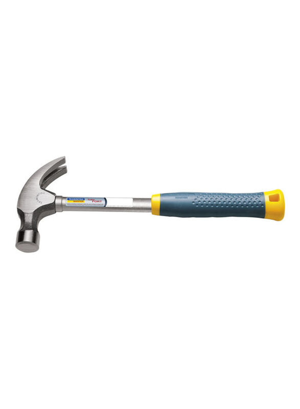 Tramontina 16oz Fiber Handle Claw Hammer, Silver/Blue