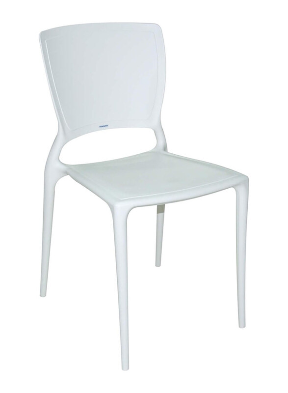 

Tramontina Sofia Polypropylene & Fiberglass Chair with Closed Backrest, White