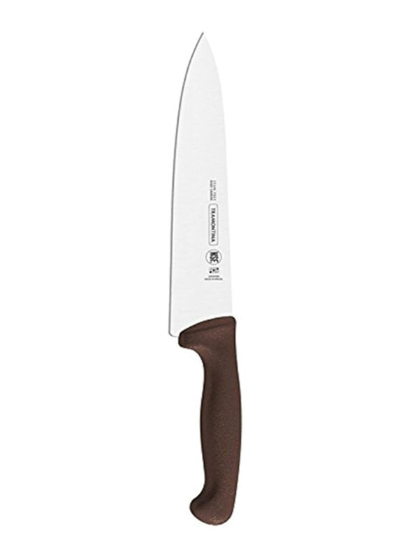 

Tramontina 8-inch Professional Meat Knife with Stainless Steel Blade and Polypropylene Handle with Antimicrobial Protection, TAA_24609048_BRN, Brown/S