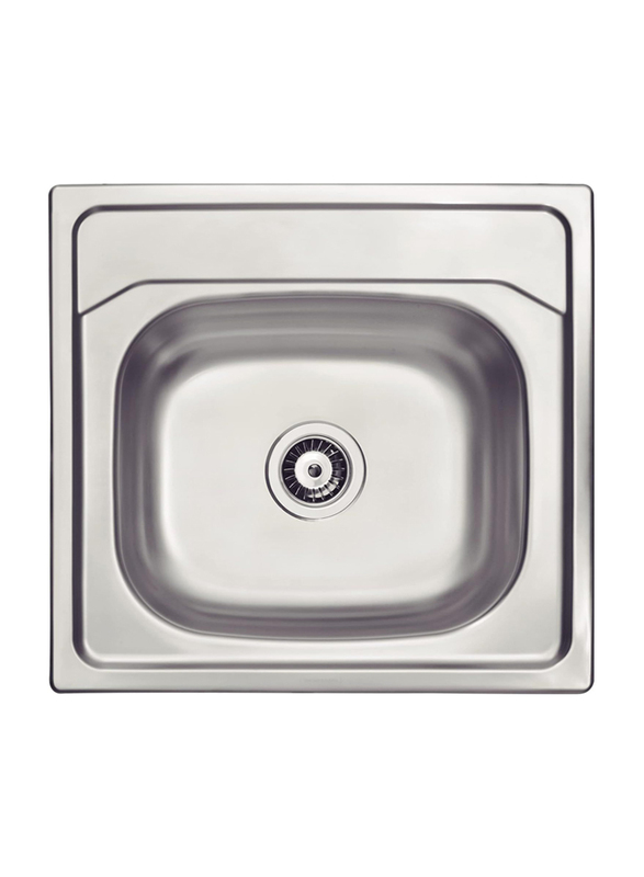 

Tramontina California 21 FX Stainless Steel Pre-Polished Finish Inset Sink with Valve & Drainer, Silver