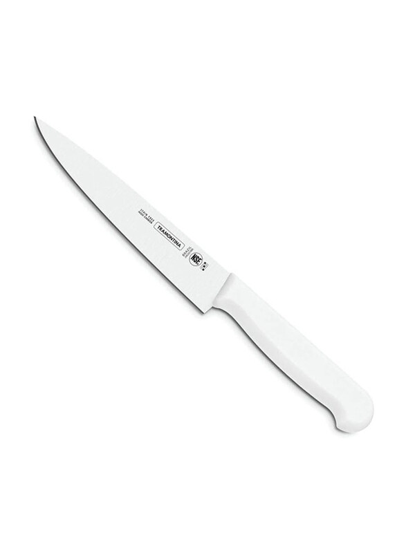 

Tramontina 6-inch Professional Stainless Steel Blade & Polypropylene Handle with Antimicrobial Protection Meat Knife, 24620086, White