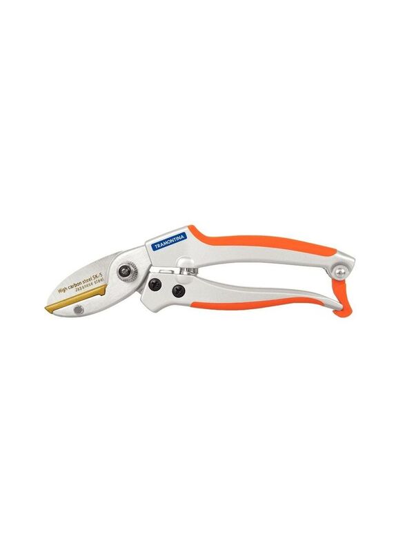 Tramontina Professional Anvil Pruner, Silver/Orange